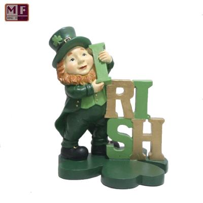 China Irish Leprechaun Toy Garden Statues Tabletop Decor from USA Polyresin for sale