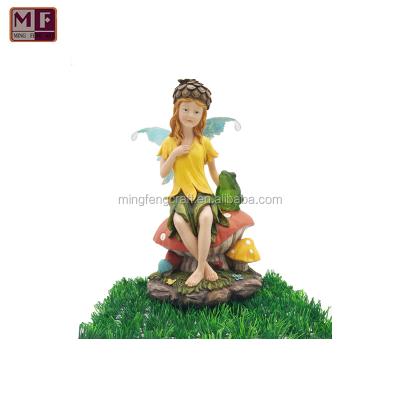 China High Quality Fairy Statue Flower Fairies With Solar Statue Light Indoor Or Outdoor Decor for sale