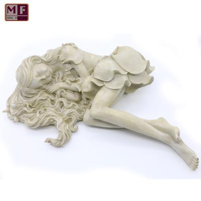 China Sleeping Beauty Sculpture Decorations Resin Angel Statue Polyresin Solid Angel for sale