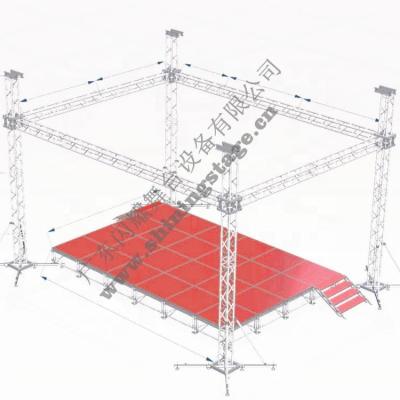 China Outdoor and Indoor Portable Aluminum Truss Display Lighting Movable DJ Booth Stands Roof Truss For Exhibition for sale