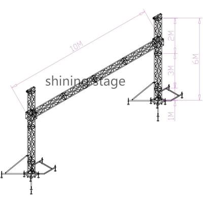 China 6082-T6/6061-T6 aluminum alloy LED screen hanging truss, bolt light truss, studio truss for sale