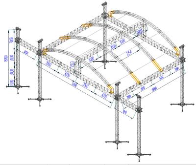 China Outdoor and Indoor Aluminum Spigot Truss Show /Spigot Truss System /Spigot Truss Roof Tent for Outdoor Events for sale