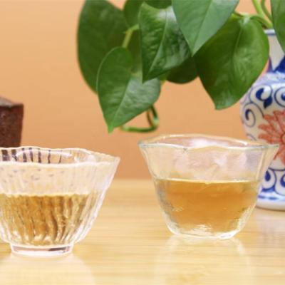 China Latest Viable Sake Design OEM Japanese Style Glass Tea Cup Set Solid Hand Blown Glass Cup for sale