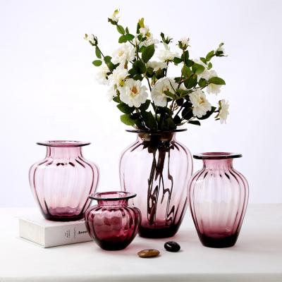 China Hot Sale Custom Specialty Stores 18cm Contemporary Crystal Glass Luxury Clear Vase for sale