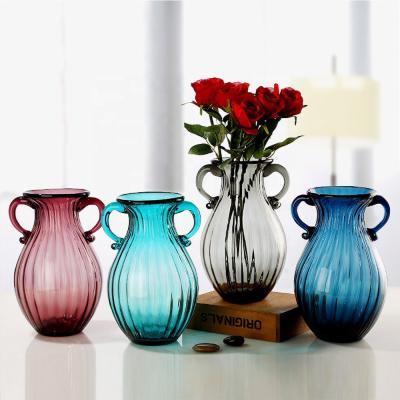 China Modern Flower Vase Large 29cm Wholesale Contemporary Crystal Bouquet Home Decor Glass Vases for sale