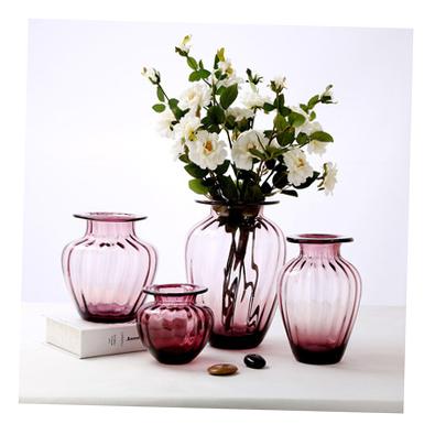 China Contemporary 18cm Not Easy To Crack Fashion Vase Glass Flower Vase Large Decor Cheap Furniture for sale