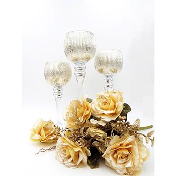 China Mordern Sryle Mordern Sryle Customized Color Wedding Handblown Glass Candlestick For Table Centerpieces for sale