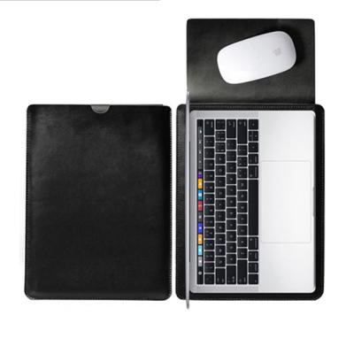 China Wear-resitance Soyan laptop accessories waterproof genuine leather women laptop bag for macbook i7 pro laptop 15