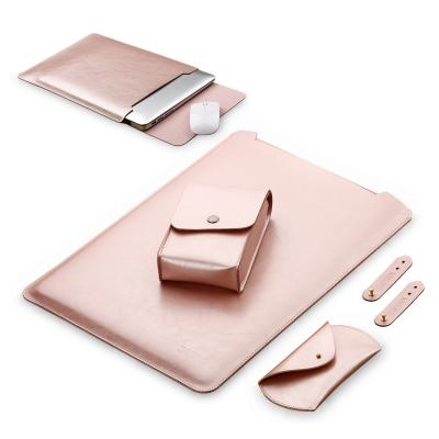 China New Stylish Design with Premium Quality 4 in 1 Laptop Sleeve for MacBook Air Pro 13 Case, Laptop Leather Filter Mount 12