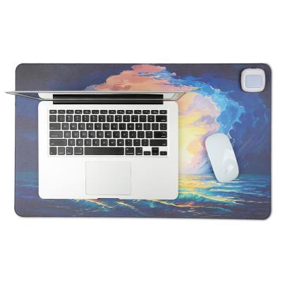 China Eco-friendly Soyan PASSIONATE PU Desk Mat Heat Sublimation Printing Leather Mouse Pad for sale