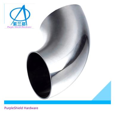 China 304 316 stainless steel or customized butt weld forged fit radius water pipe bevel end long 90 degree stainless steel elbow for sale