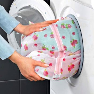 China Wholesale Custom Foldable Eco-friendly 3 Mesh Fabric Material Zipper Travel Laundry Wash Bag Durable Eco-Friendly Set For Washing Machine for sale