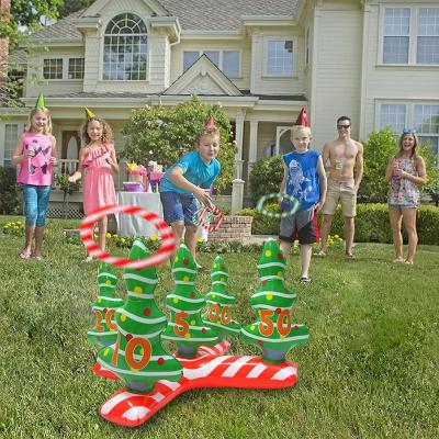 China Inflatable Ring Toss Game Perfect PVC Ring Toss Game Set Christmas Tree for Christmas Party for sale