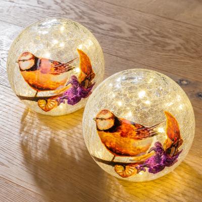 China Europe Bird Glass Ball Light Gift Decoration for sale