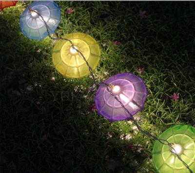 China Modern High Quality Solor Lights 10LEDs Garden Accessories Colorful Umbrella String Light for sale