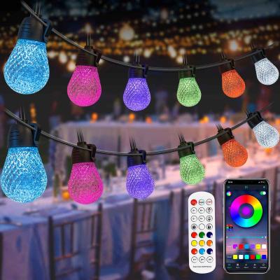 China Bruiloft buiten RGB String Light 49FT waterdichte afstandsbediening Te koop