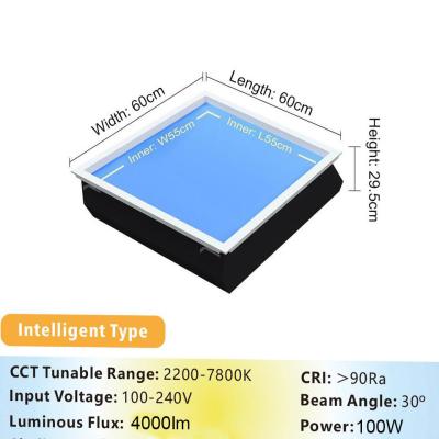 China 95 RA No Flicker LEDs 50 000H Fake Skylight Panel Tunable White Tuya Smart Light for sale