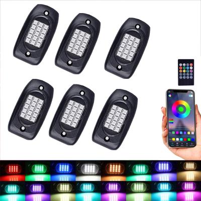 Cina Luci antipolvere della roccia di Multiscene LED Bluetooth, IP68 impermeabilizzano le luci del baccello di RGB LED in vendita