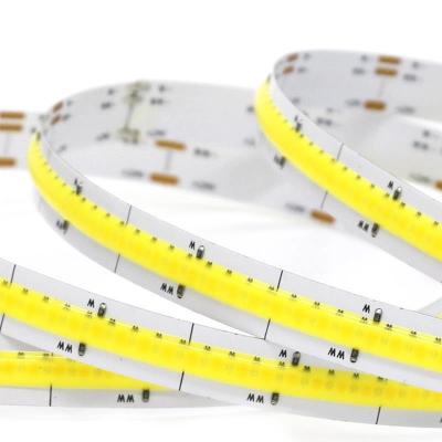 China Dotless Outdoor COB LED Strip Light Flexible IP65 2700-6500K 12V 24V for sale