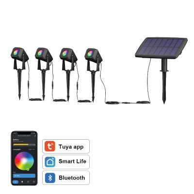 China Heatproof Lawn Solar Spotlights Outdoor , 2700K Color Changing Landscape Lights for sale