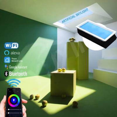 China 150W LED Fake Skylight with Remote Control No Blue Light Flicker Easy Installatio for sale