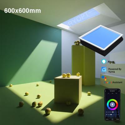 Cina Indoor Smart Faux Skylight Panels Tuya Control Surface Monted Portando luce naturale in vendita