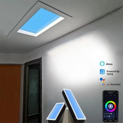 China IP44 Rated LED Fake Skylight Panel And 95 RA CRI Standard Ideal For Smart Tuya Circadian Lighting for sale