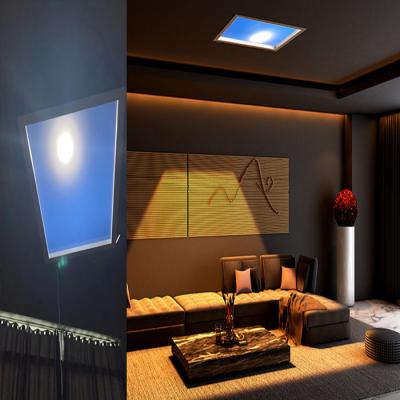 China Smart Tuya Slim Artificial Skylight LED Blue Sky Ceiling Sunlight Panel for sale