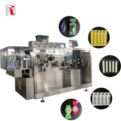 China food & Beverage shops HOLS-118 1ml 3ml 10ml 25ml ampoule oral liquid filling plastic filling machine with labeling function for sale