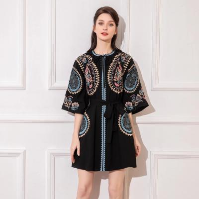 China Anti-Static High End Elegant 2022 Women Dresses Fashion Casual Plus Size Evening Dresses for sale