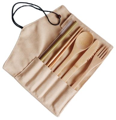 China Sustainable Reusable Bamboo Cutlery Set Travel Biodegradable Utensils Flatware Zero Waste Set for sale