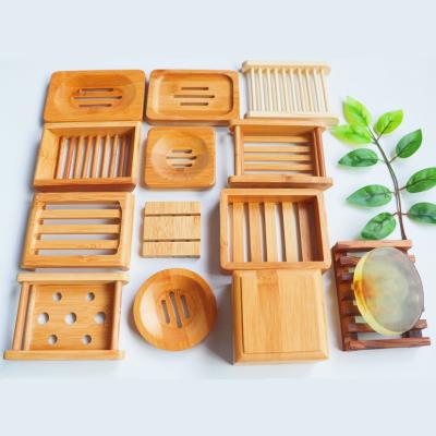 China Eco-Friendly Natural Bamboo Wooden Soap Dish Tray Holder Eco-Friendly Soap Dish for Bathroom and Shower Kitchen for sale