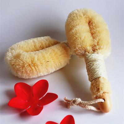 China All Natural Bath and Body Sisal Sweep Natural Fiber Body Brush Scrubber Massage Brush Dry Cleaning Sisal for sale