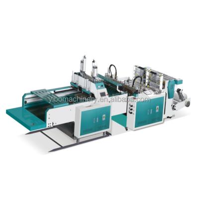 China Hotels A Double Lines Fully Automatic Plastic VIDEO T-shirt Bag Making Machine For HDPE, LDPE Printed Or White Black Bag Te koop