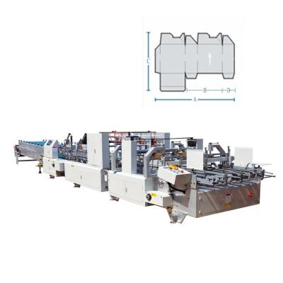 China Food Automatic paper board carton box  folder gluer machine with lock bottom for sale