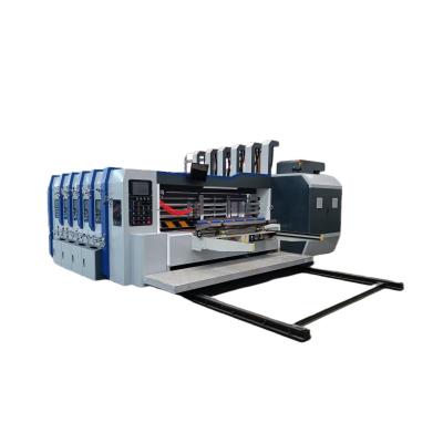 China Corrugated Package Industrial Automatic 4 colors printing slotting die-cutting machine for corrugated box making for sale