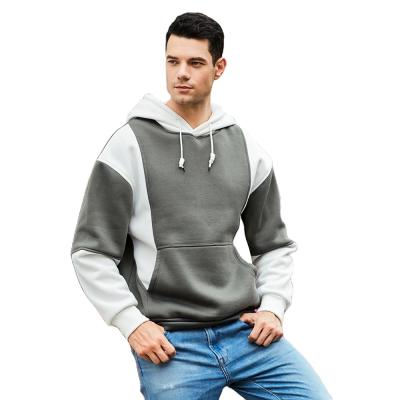 China Custom Apparel Men's Blank Logo Streetwear Fleece Jogger Anti-wrinkle Color Blocked Pullover Sweatshirts Hoodies for sale