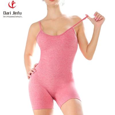 China New Logo Strip Yoga Shorts Fitness Yoga Overalls Women One Piece Set Breathable Activewear Custom Made for sale