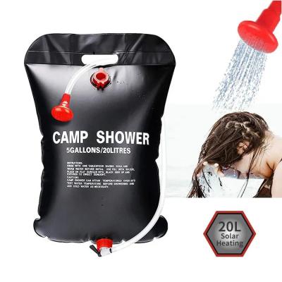 China Amazon Hot Selling 20L Solar Heating Outdoor Portable Camping Hot Water Shower Bag No Bag for sale