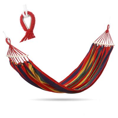 China Hot Selling Easy Folding Swings Hammock Chair High Quality Outdoor Hanging Camping Garden Hammock With Balance Anti-Roll Bar for sale