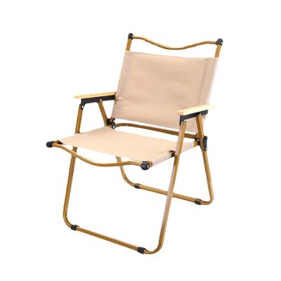 China No wood grain outdoor chair kermit portable aluminum folding camping chair for sale