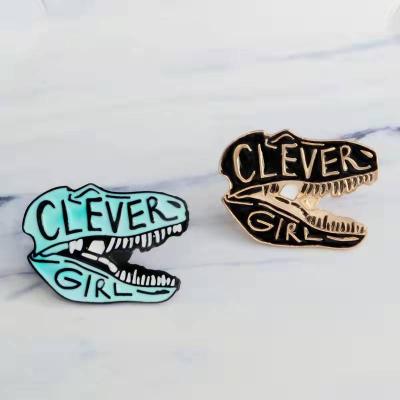 China The Global High Quality Brooch Pin Custom Drop Oil Alloy Pin Creative Cartoon Dinosaur Animal Badge Pin for sale