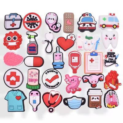 China Clog Charm Cute Cartoon Fang Medical Charms Sandal Bracelet Decoration Nurse Shoe Charms Wholesale for sale