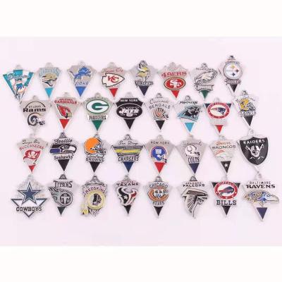 China Global Hot Sale USA Sports Charms Triangle Pendants Charms For Necklace Key Chain for sale