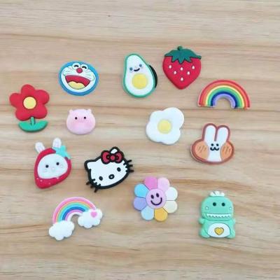 China Clog Charm DIY Kids Cartoon PVC Flatback Charms Fang Charms Decoration For Phone Case Hair Clip for sale