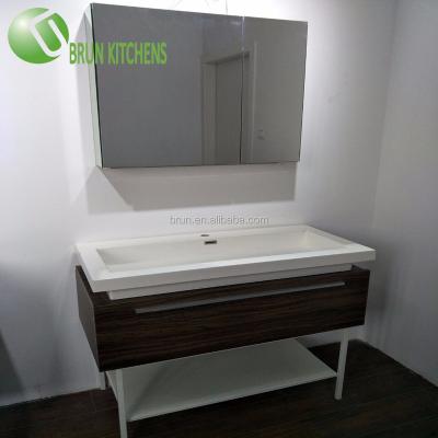 China China Factory Manufacture Eco-friendly PVC Bathroom Furniture Vanity Cabinet Cheap Price With Wash Basin for sale