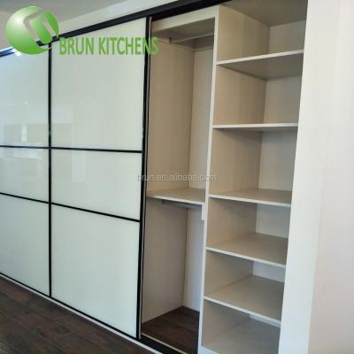 China New Type Eco - Friendly Moulder Bedroom Wardrobe Sliding Plastic Aluminum Frame Doors for sale