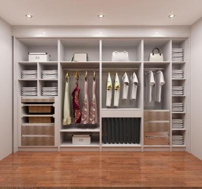 China Factory Direct New Design HMR Particleboard Wardrobe European Standard Cheap Wardrobe Adjustable (Height) for sale