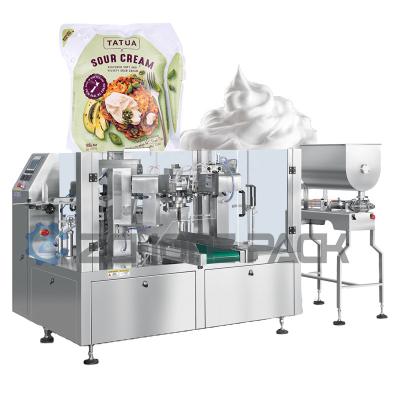 China Máquina de embalagem multifuncional para líquidos, molho de leite, ketchup, creme, saco, equipamento de embalagem à venda