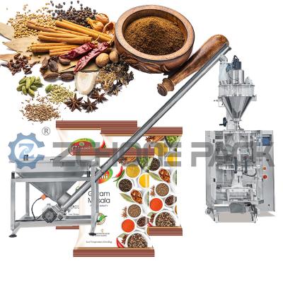 China Masala Powder Packing Machine Vertical FFS Packaging Snack Roll Film Bag Feeding Machine for sale